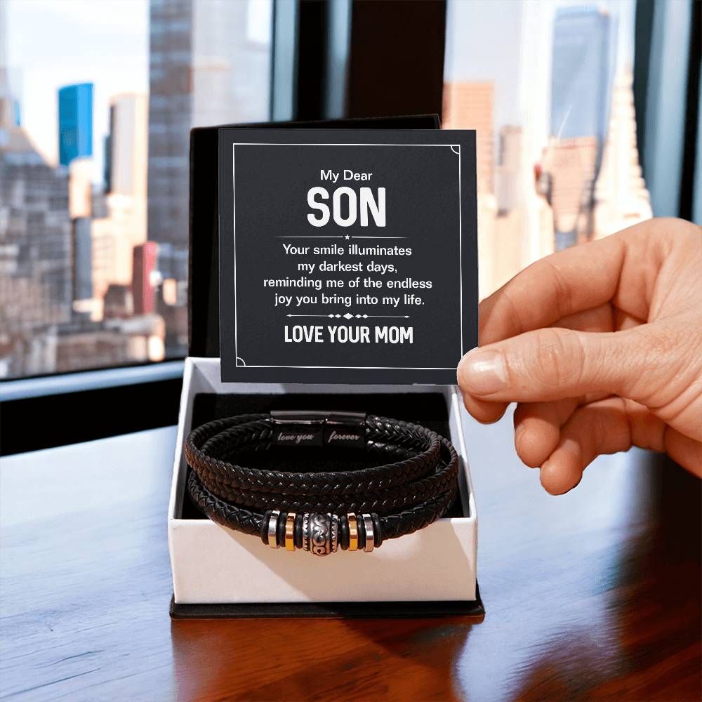 007 - TO SON FROM MOM - LOVE YOU FOREVER BRACELET