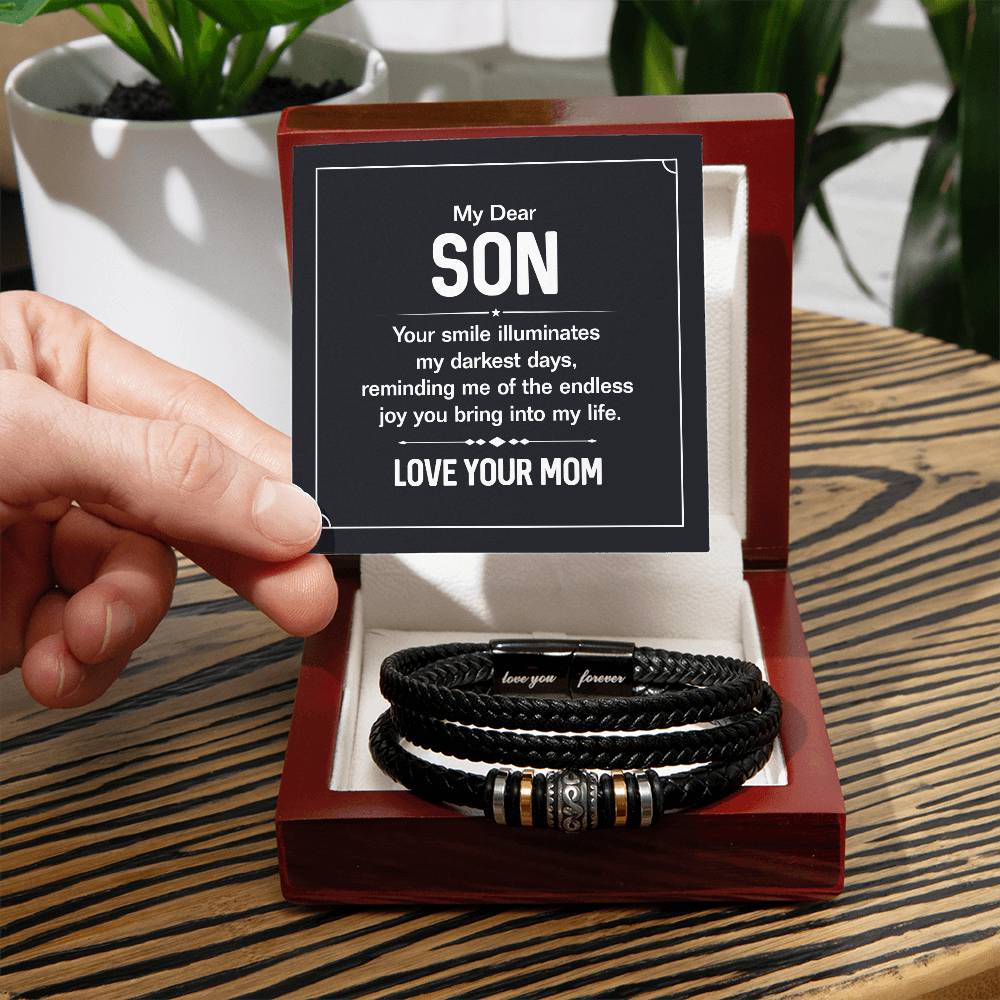 007 - TO SON FROM MOM - LOVE YOU FOREVER BRACELET