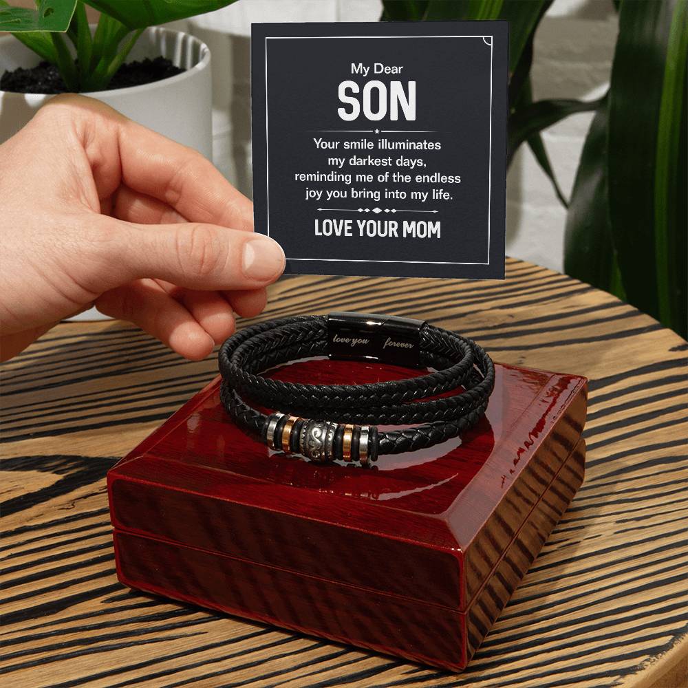 007 - TO SON FROM MOM - LOVE YOU FOREVER BRACELET