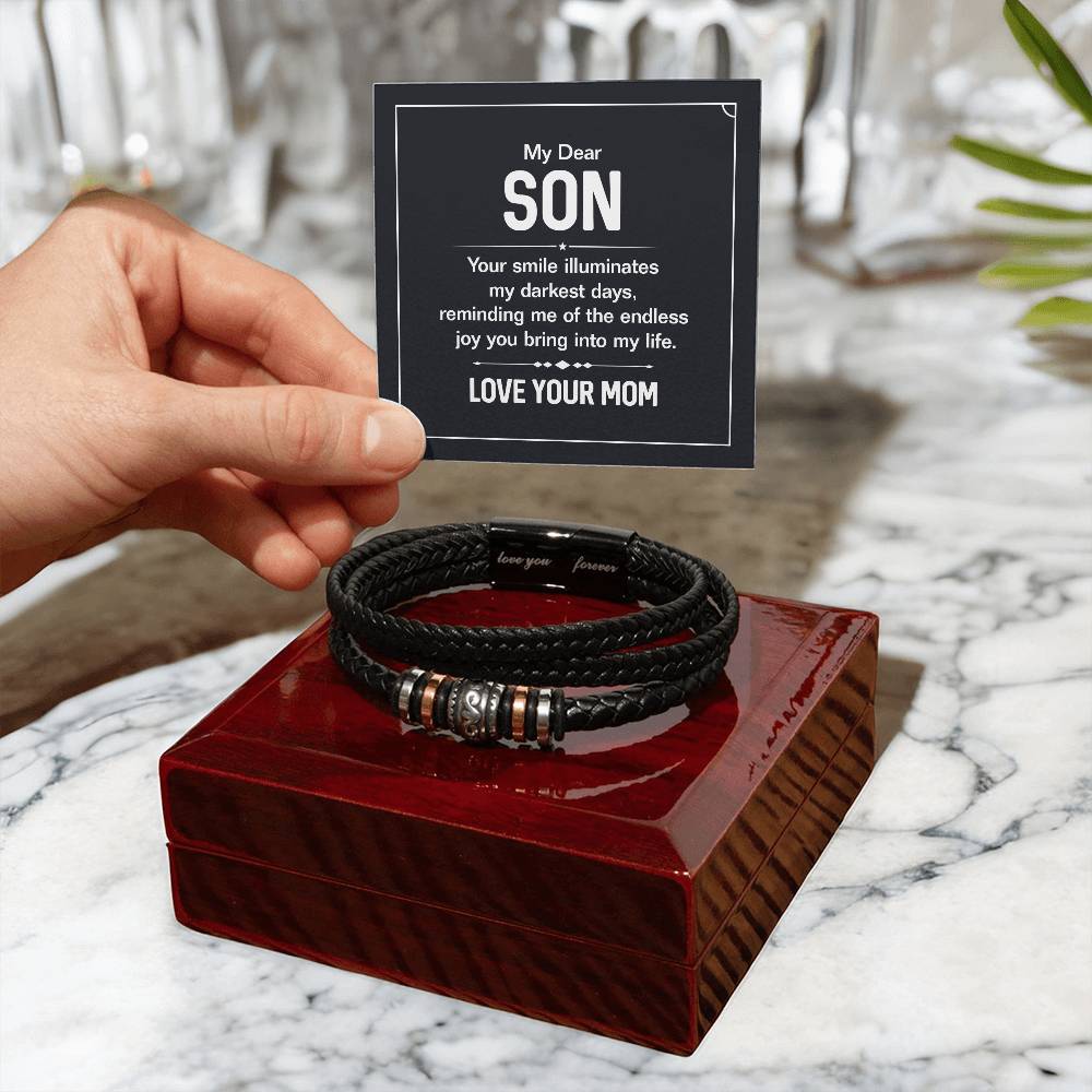 007 - TO SON FROM MOM - LOVE YOU FOREVER BRACELET
