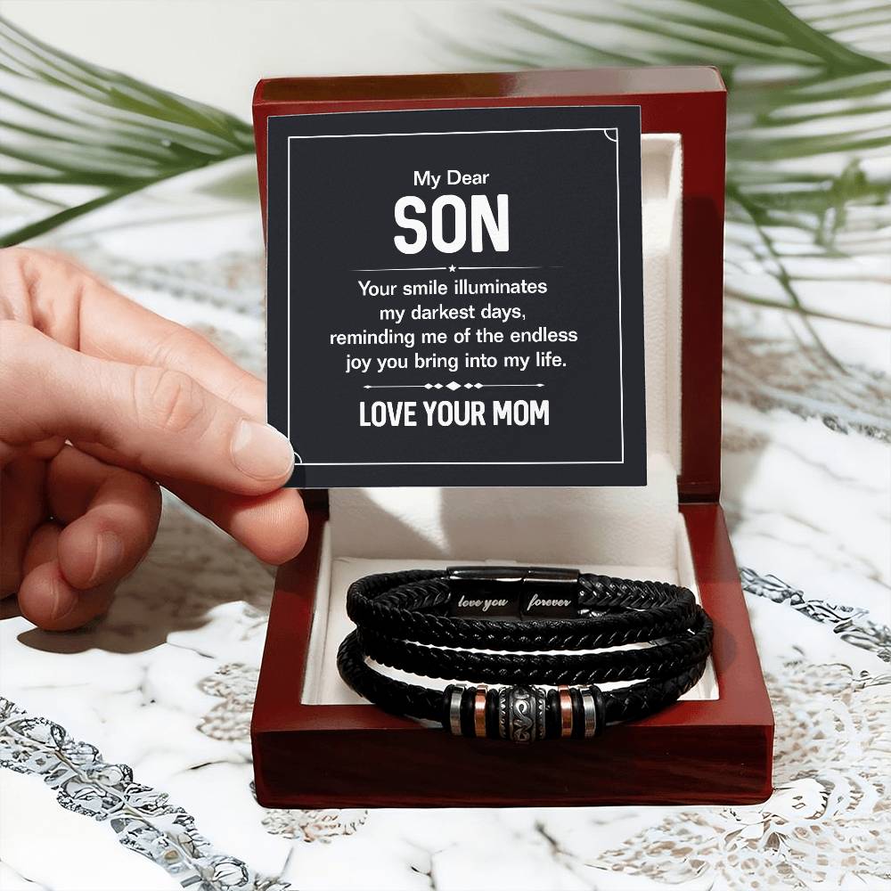 007 - TO SON FROM MOM - LOVE YOU FOREVER BRACELET