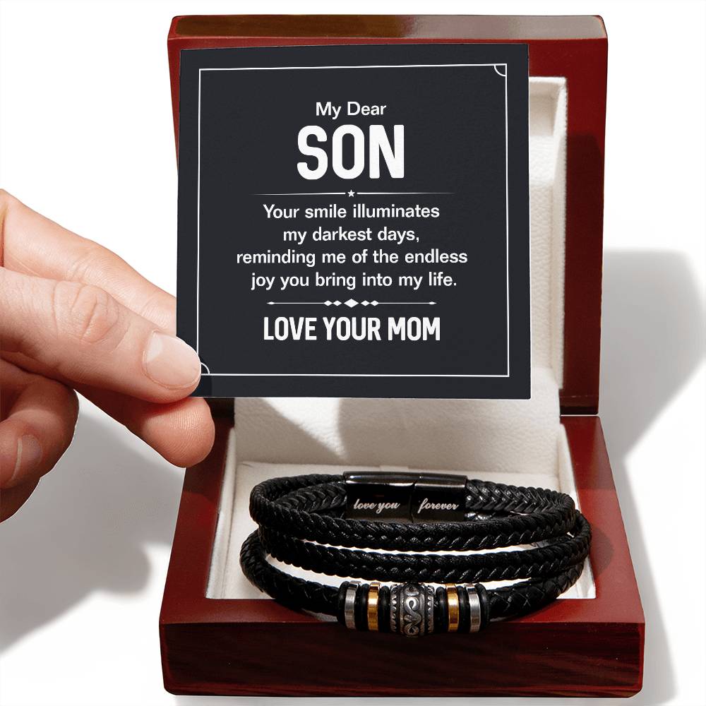 007 - TO SON FROM MOM - LOVE YOU FOREVER BRACELET