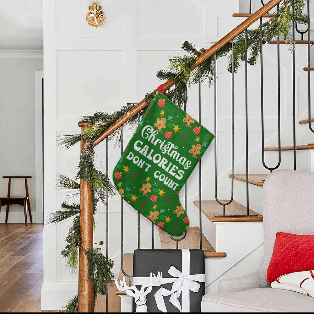 Giant Holiday Stocking, Christmas Calories Don't Count
