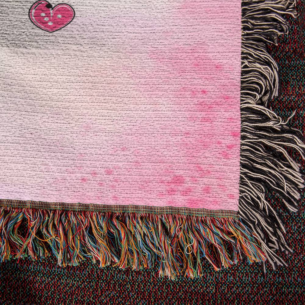 Heirloom Woven Blanket Portrait, I Love You, Mom