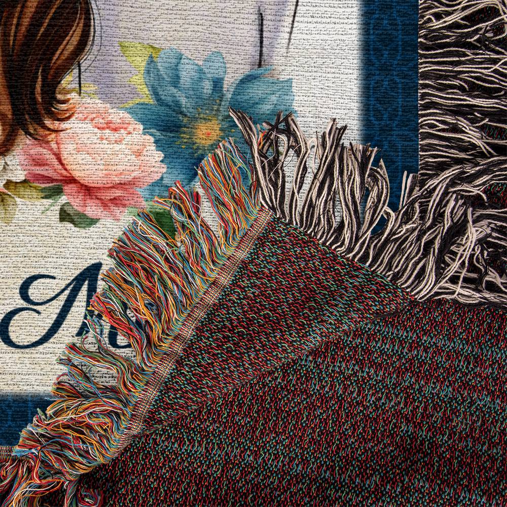 Heirloom Woven Blanket Portrait, To Mom, Everything I Am, You Helped Me To Be