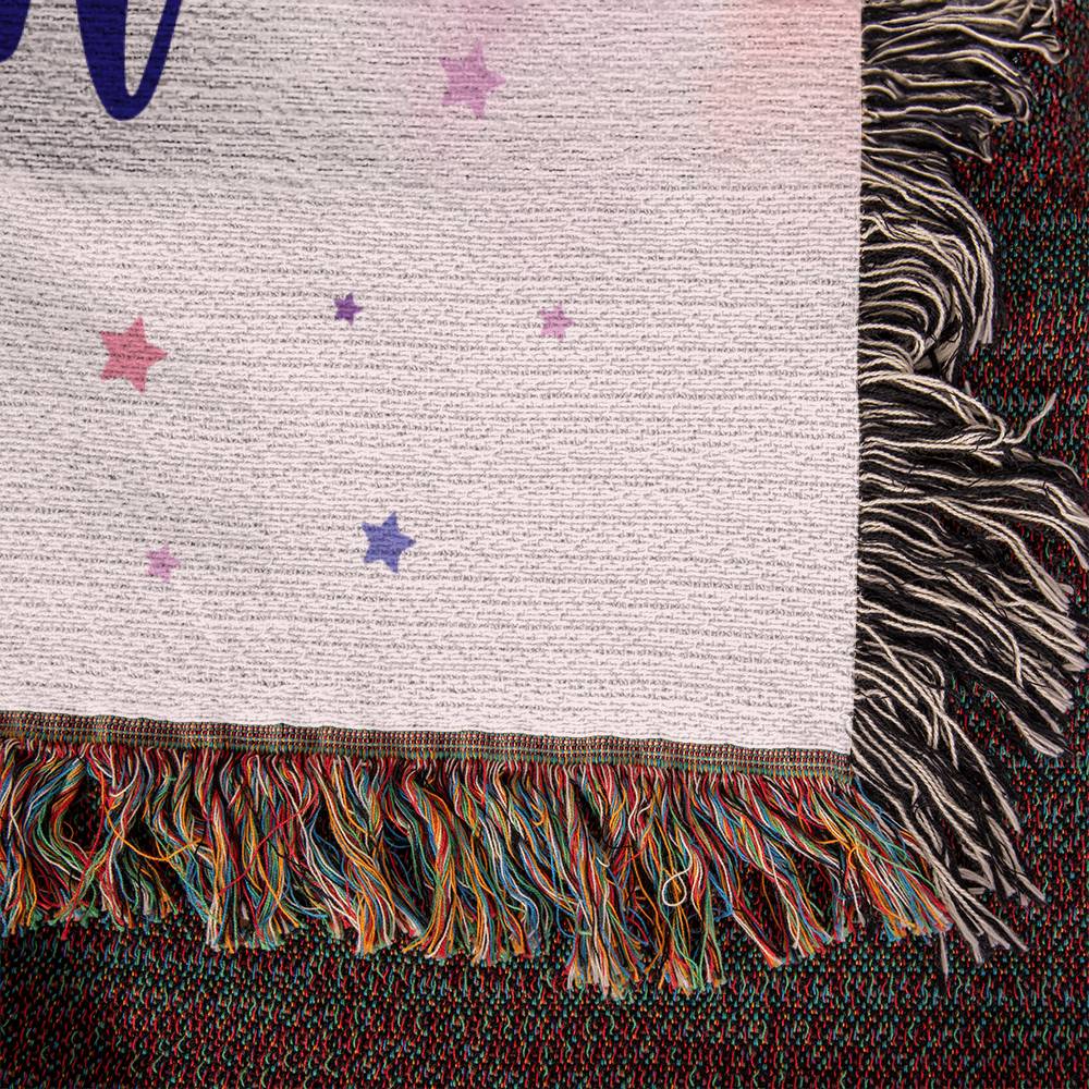 Heirloom Woven Blanket Landscape, To Daughter, I Love You To The Moon And Back
