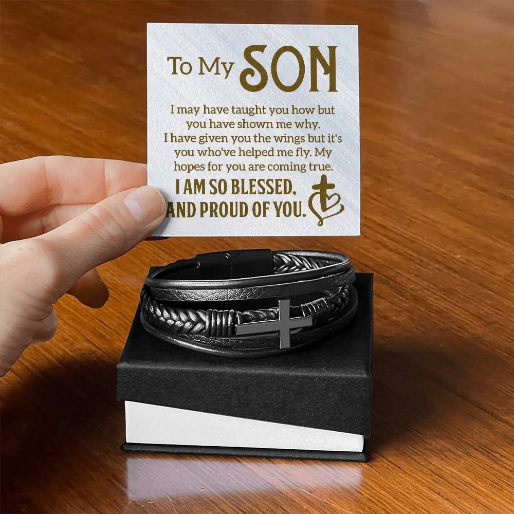 013 - TO MY SON - MEN'S CROSS BRACELET