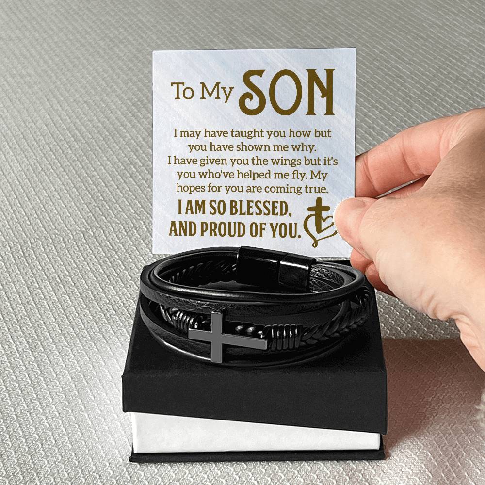 013 - TO MY SON - MEN'S CROSS BRACELET