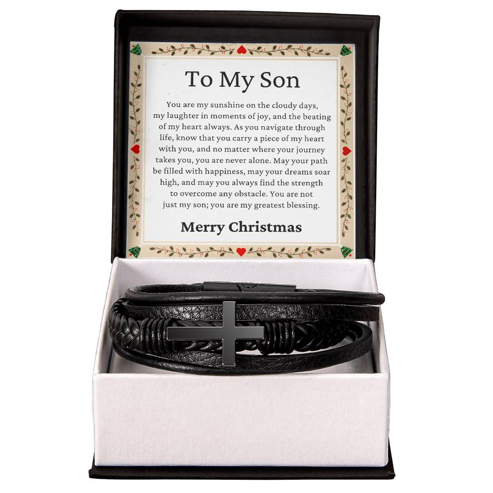 Christmas Gifts, Son Gifts, You Are Not Just My Son, You Are My Greatest Blessing, Cross Bracelet