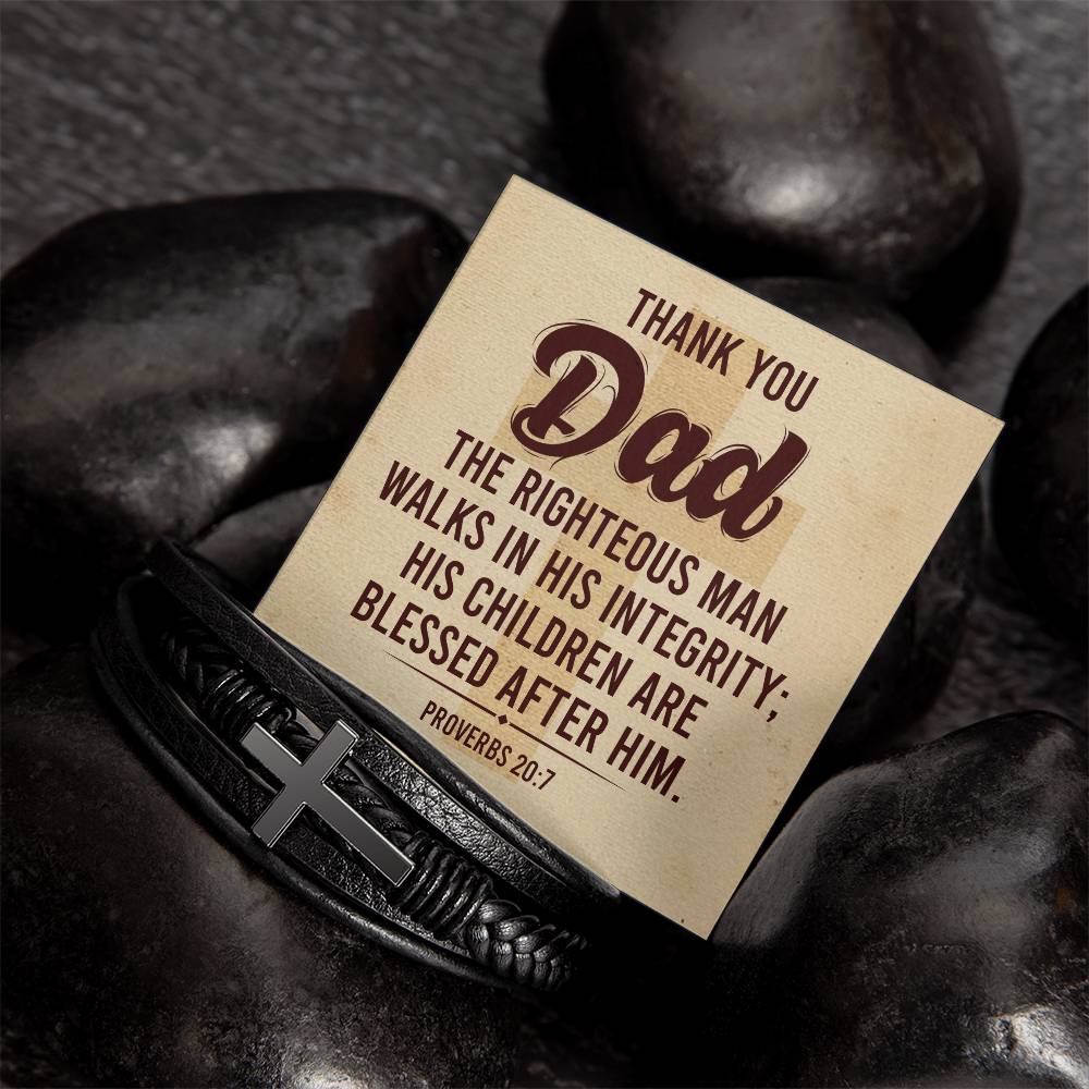 012 - TO DAD - MEN'S CROSS BRACELET