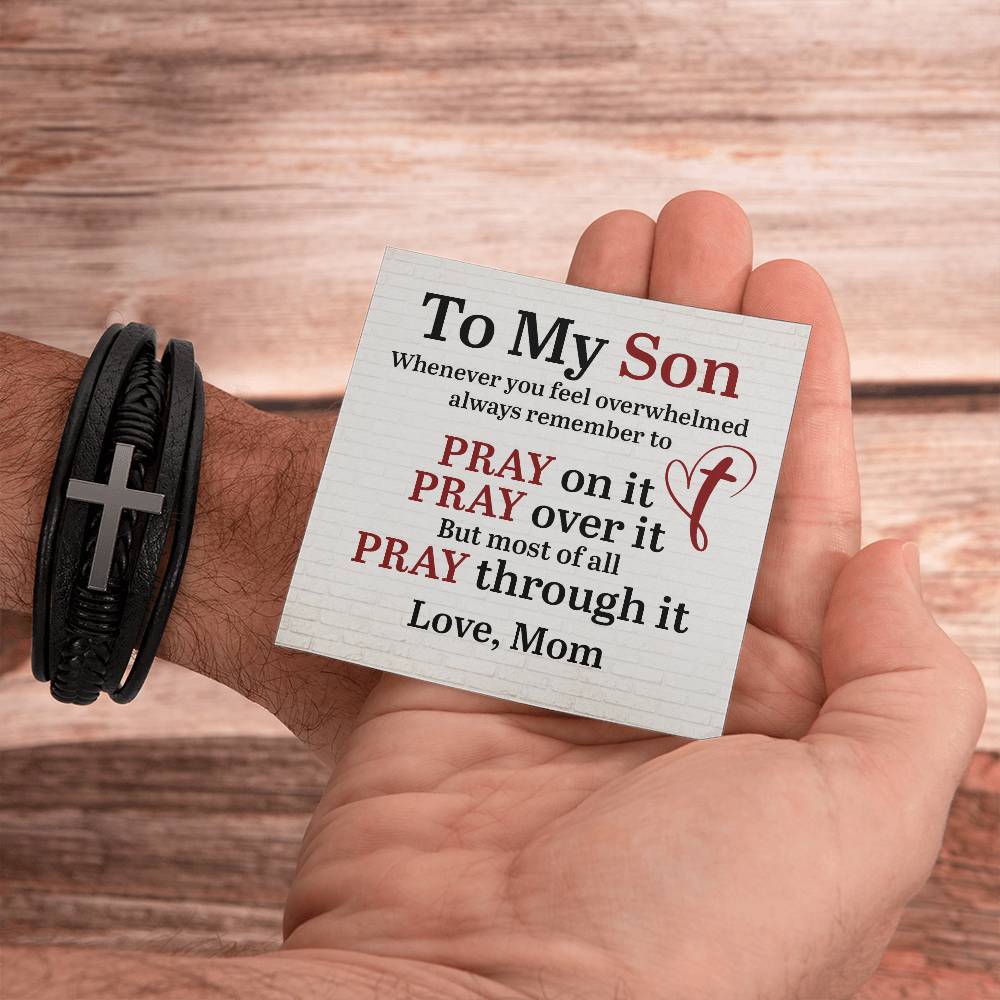 014 - TO MY SON - MEN'S CROSS BRACELET