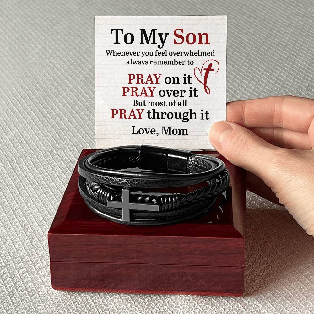014 - TO MY SON - MEN'S CROSS BRACELET