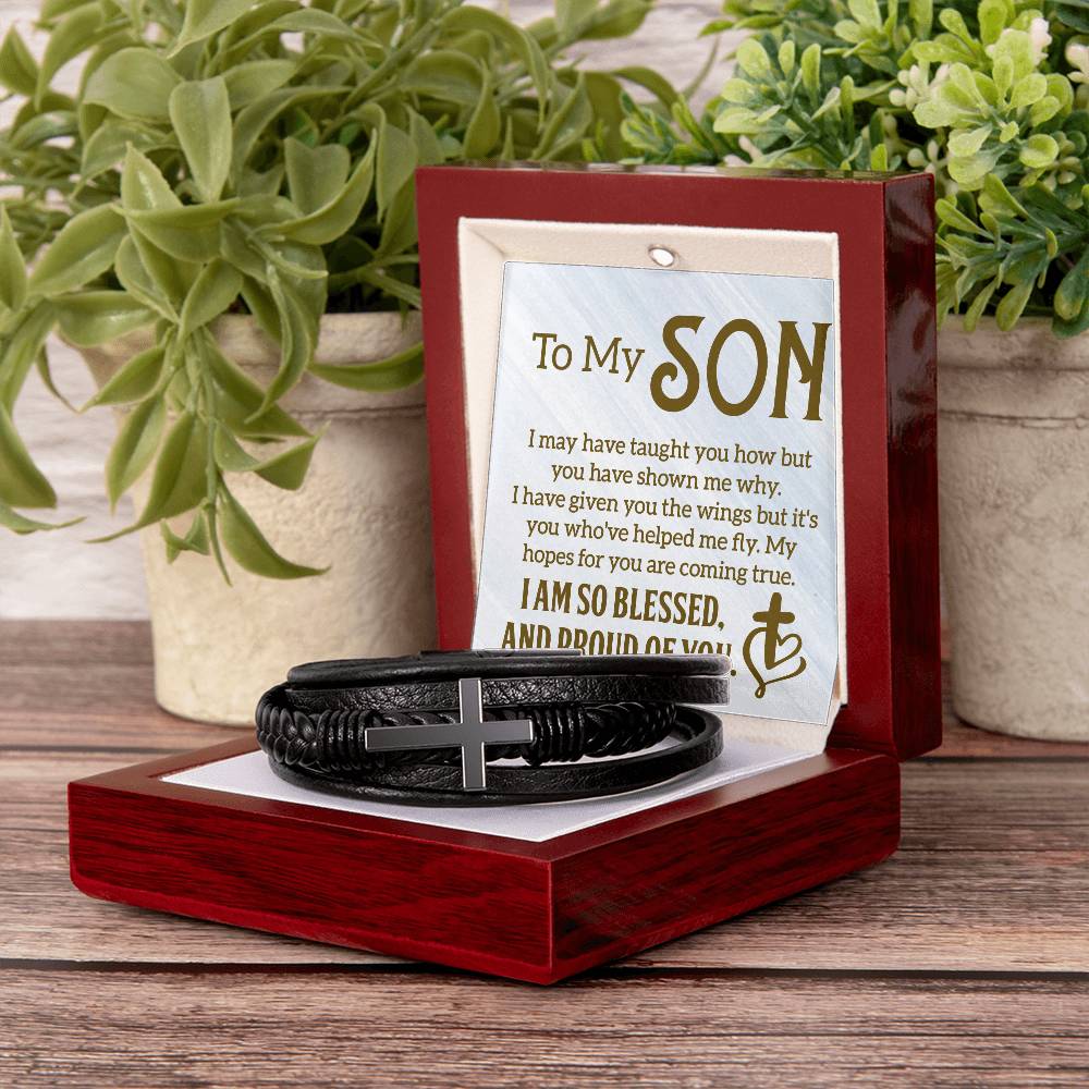013 - TO MY SON - MEN'S CROSS BRACELET