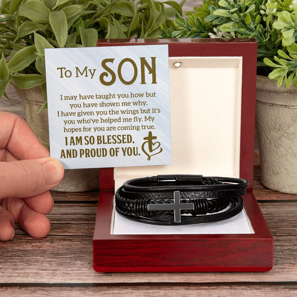 013 - TO MY SON - MEN'S CROSS BRACELET