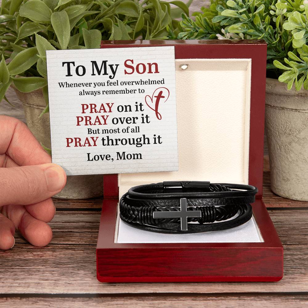 014 - TO MY SON - MEN'S CROSS BRACELET