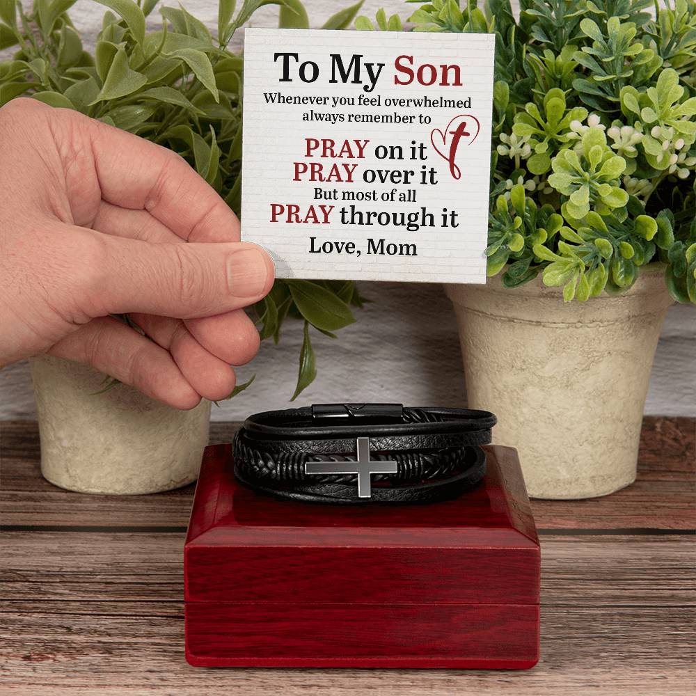 014 - TO MY SON - MEN'S CROSS BRACELET