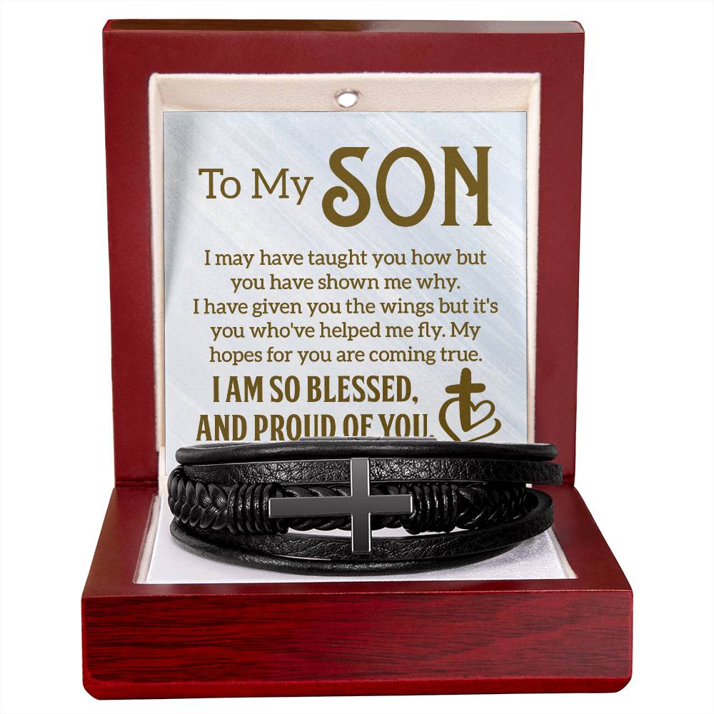 013 - TO MY SON - MEN'S CROSS BRACELET