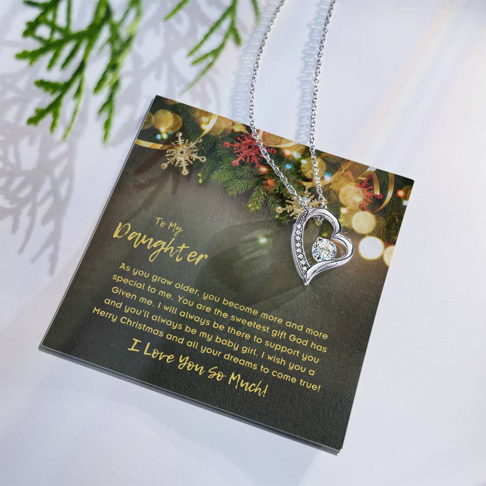 To Daughter, Forever Love Necklace, As You Grow Older, You Become More And More Special To Me