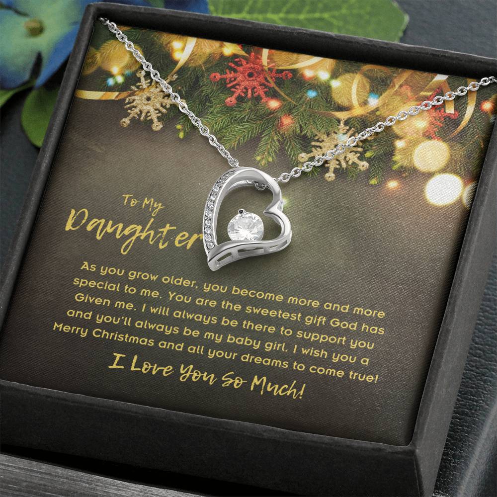 To Daughter, Forever Love Necklace, As You Grow Older, You Become More And More Special To Me