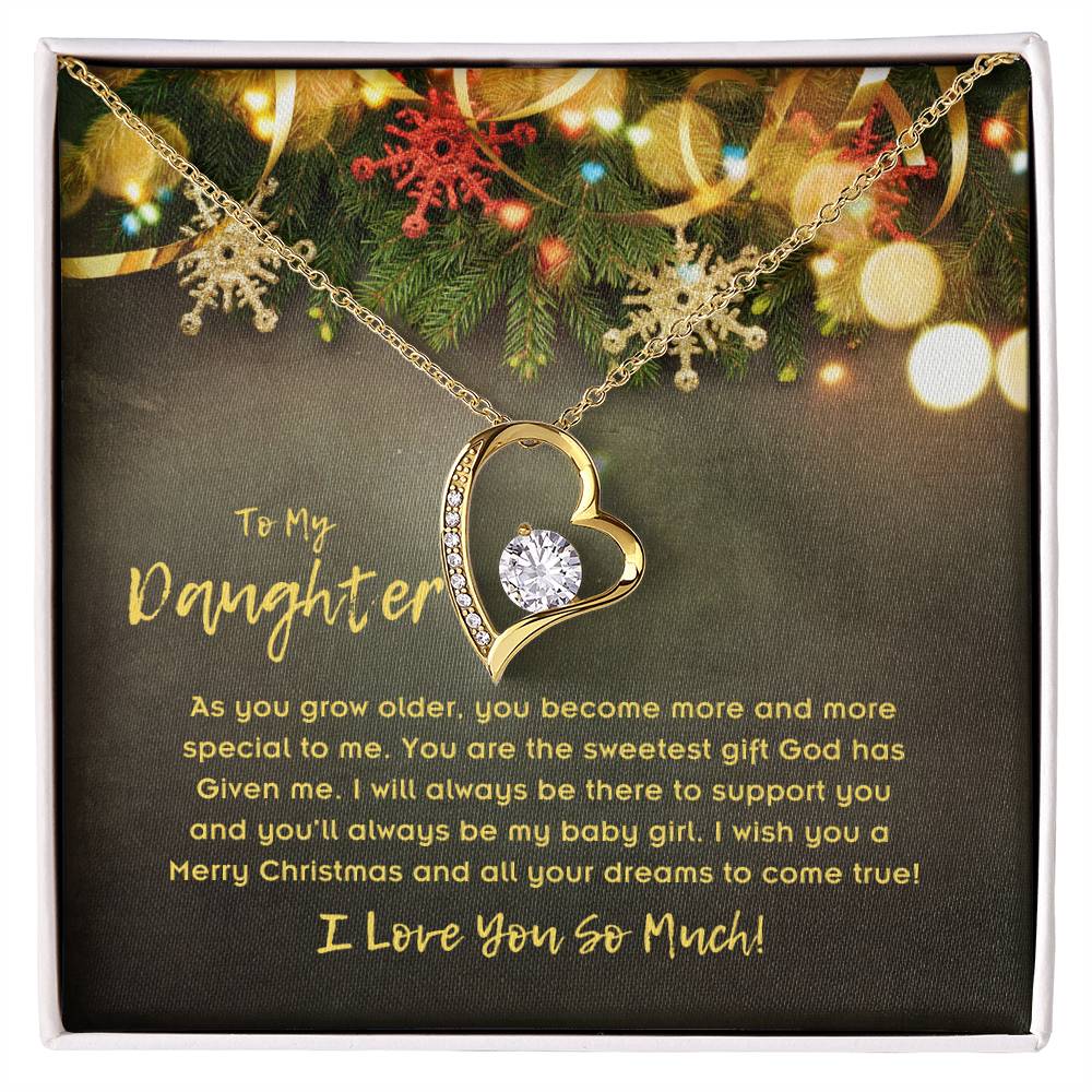 To Daughter, Forever Love Necklace, As You Grow Older, You Become More And More Special To Me