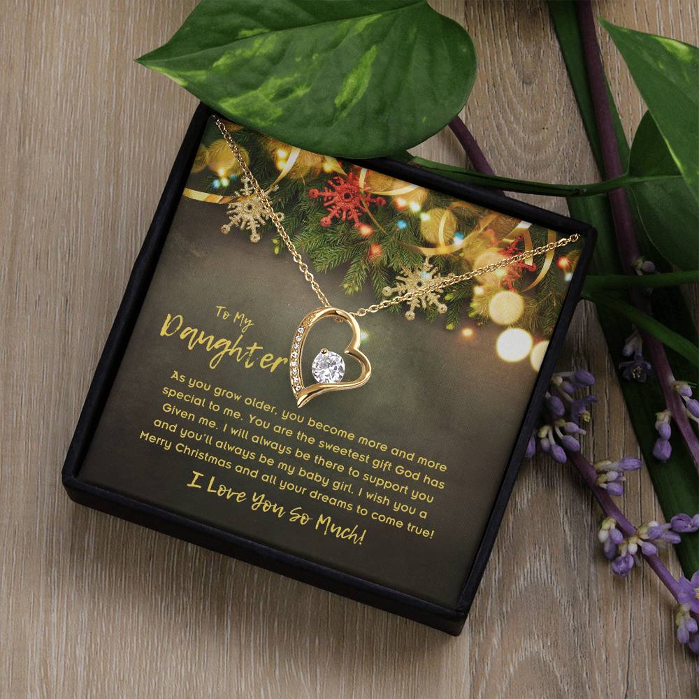 To Daughter, Forever Love Necklace, As You Grow Older, You Become More And More Special To Me