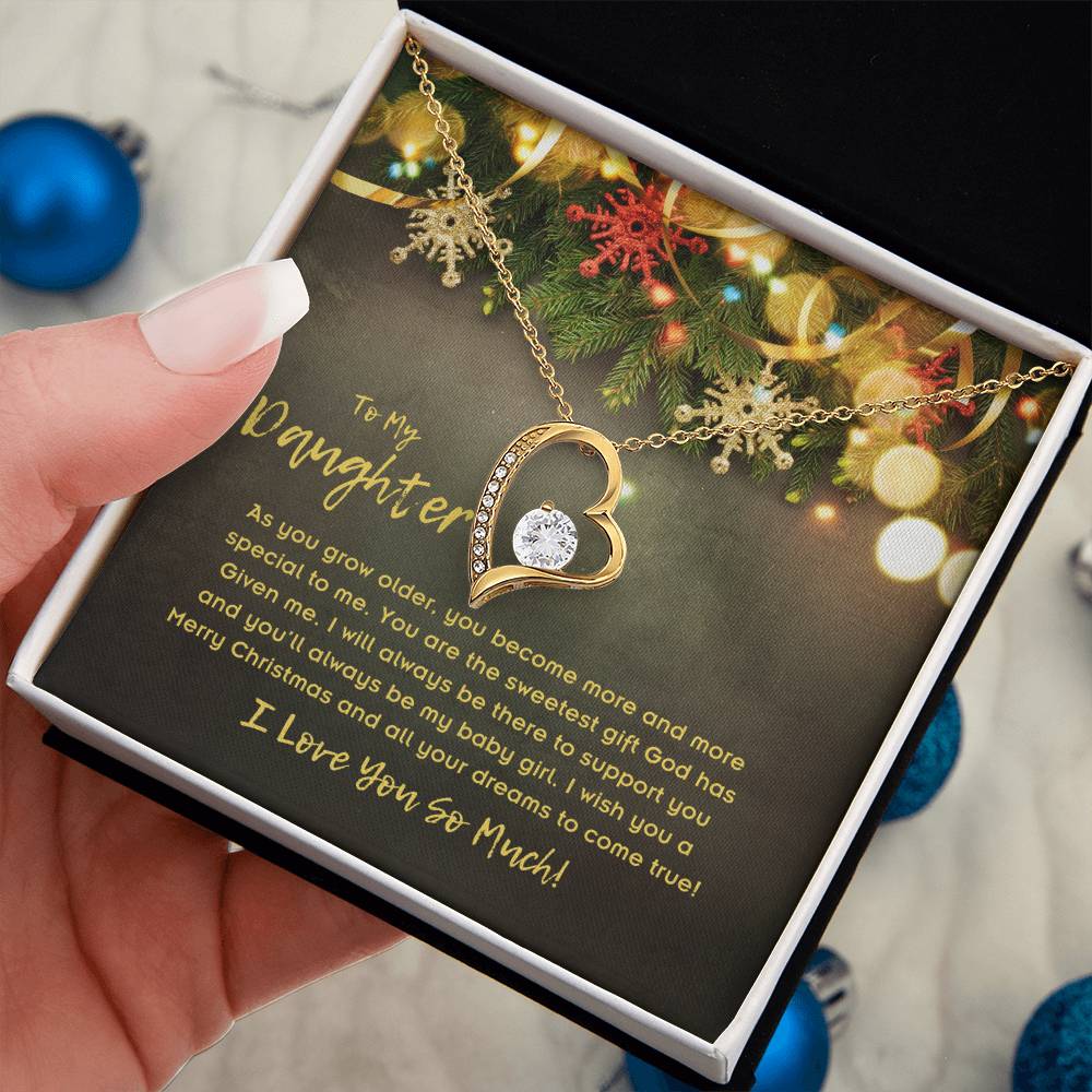 To Daughter, Forever Love Necklace, As You Grow Older, You Become More And More Special To Me