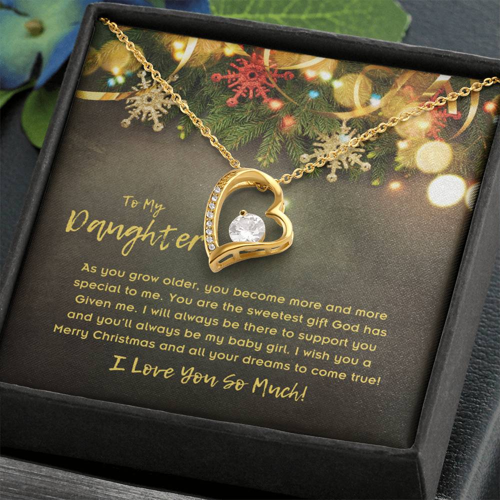 To Daughter, Forever Love Necklace, As You Grow Older, You Become More And More Special To Me