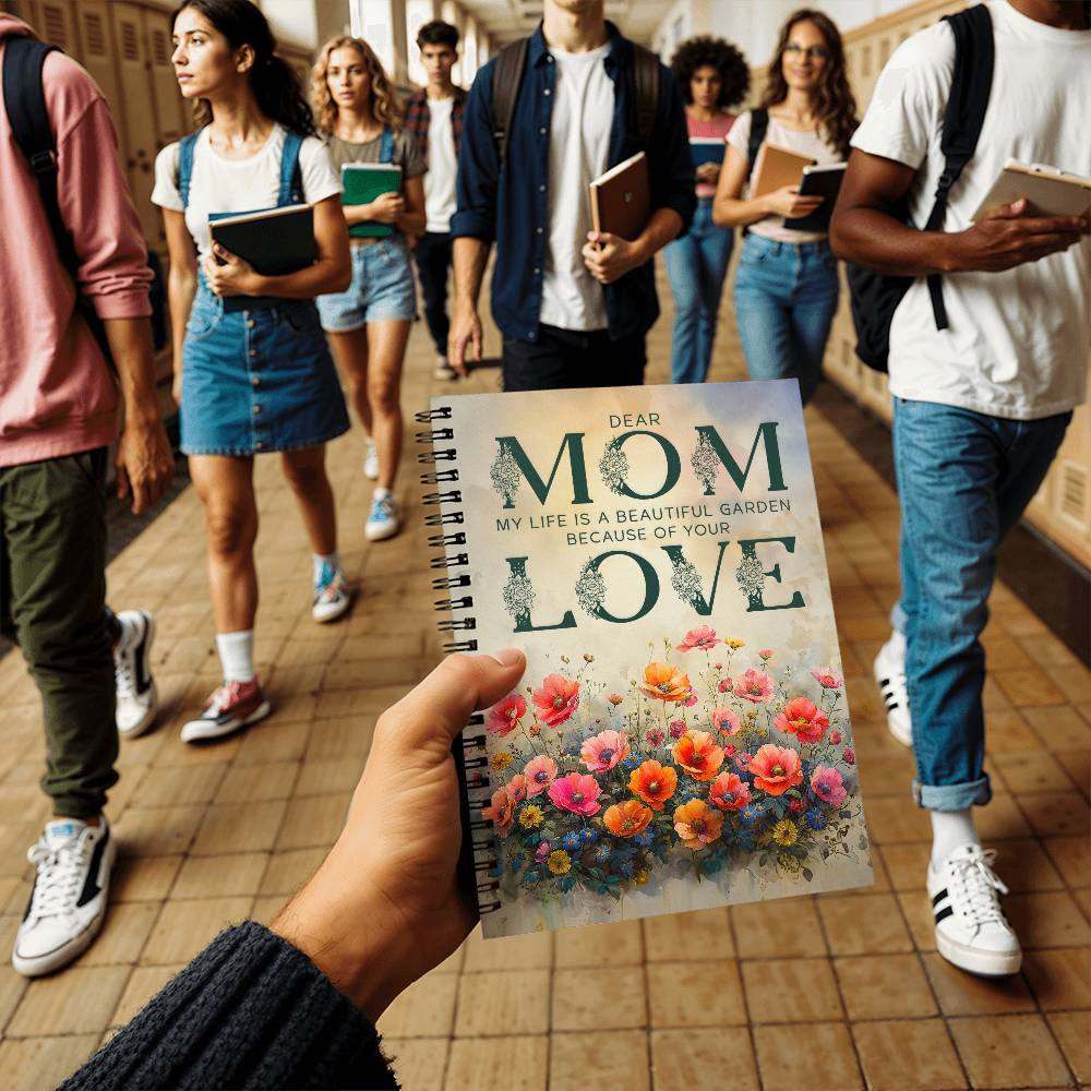 Spiral Notebook, To Mom, My Life Is A Beautiful Garden Because Of Your Love