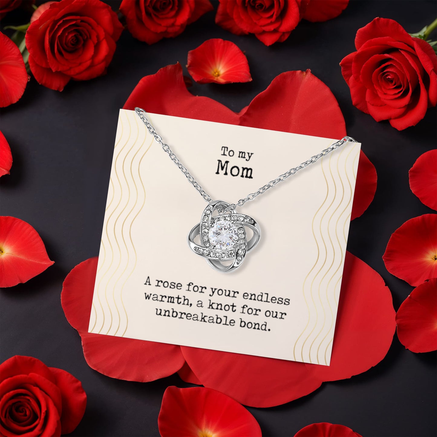 Love Knot, Rotating Rose Gift Box, To Mom, A Rose For Your Endless Warmth