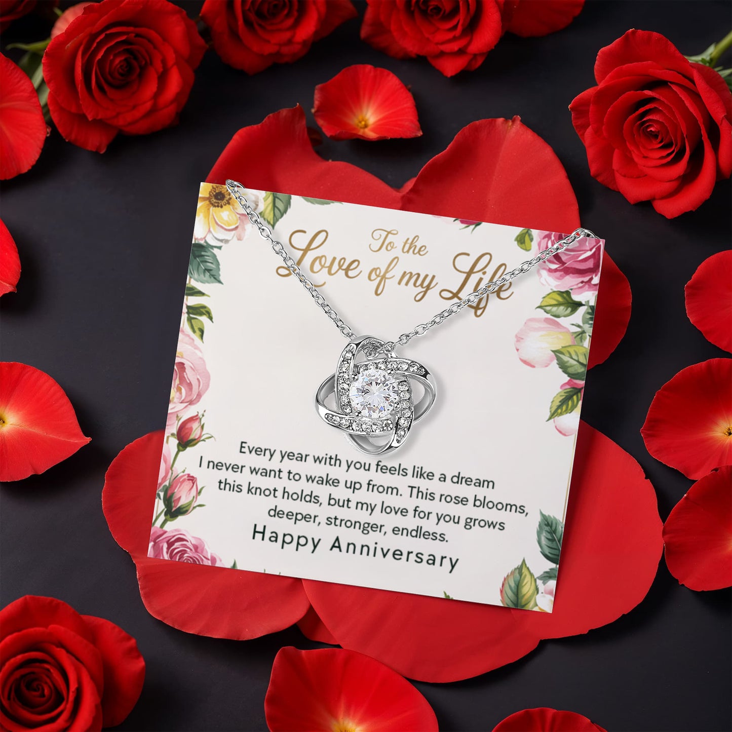 Love Knot, Rotating Rose Gift Box, To Love, Every Year With You Feels Like A Dream