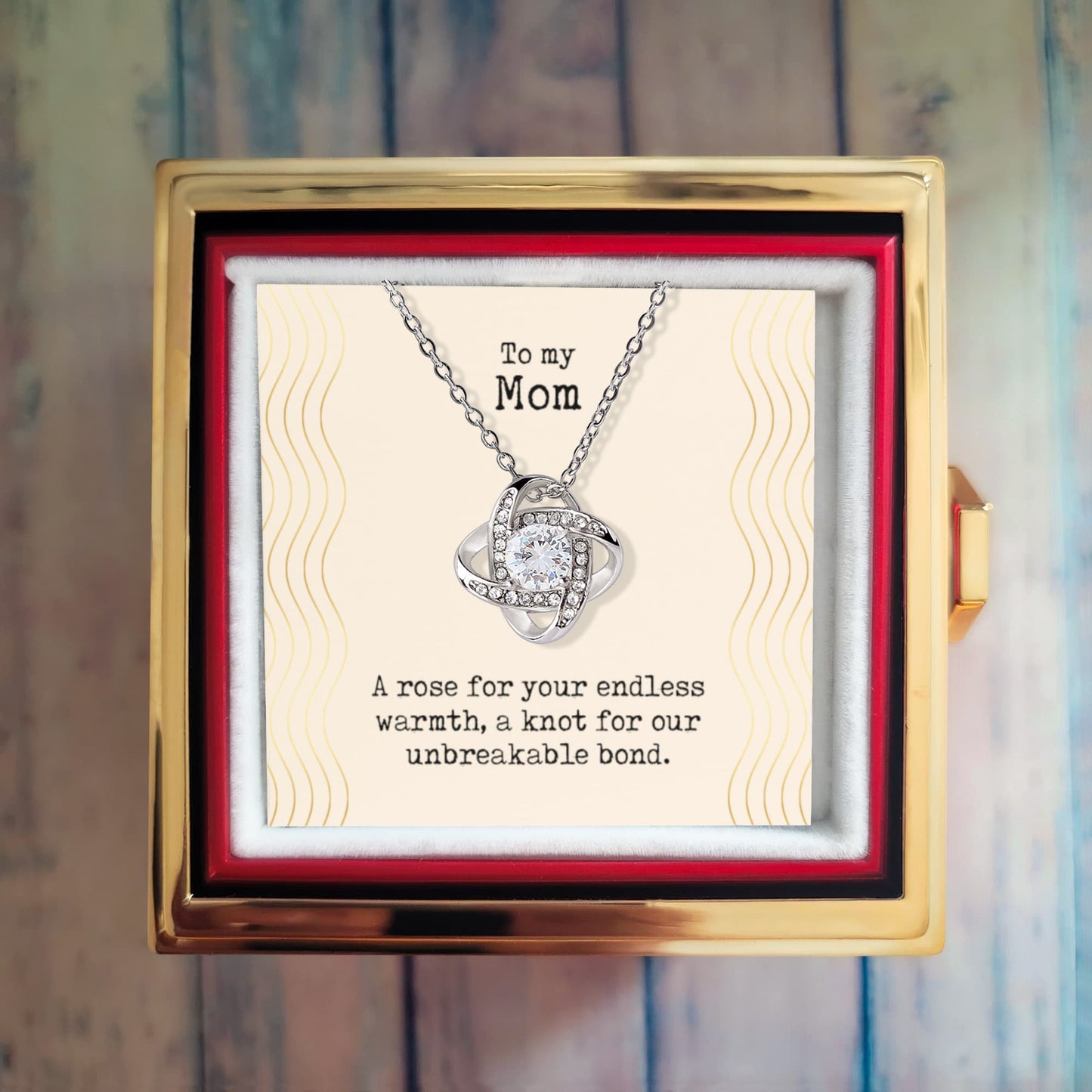 Love Knot, Rotating Rose Gift Box, To Mom, A Rose For Your Endless Warmth