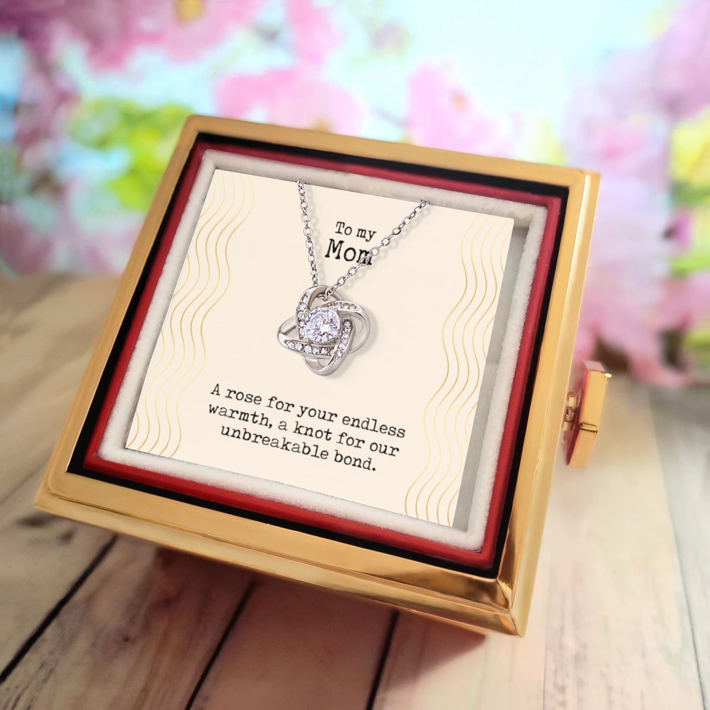 Love Knot, Rotating Rose Gift Box, To Mom, A Rose For Your Endless Warmth