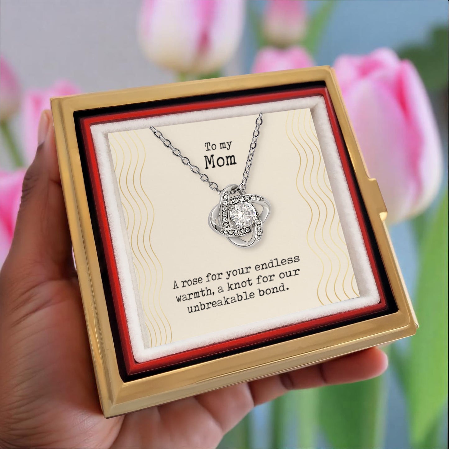 Love Knot, Rotating Rose Gift Box, To Mom, A Rose For Your Endless Warmth