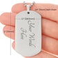 Luxury Dog Tag, Military Ball Chain, Don't Wait For Opportunity, Create It