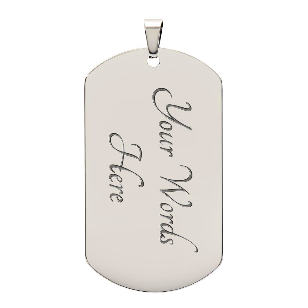 Luxury Dog Tag, Military Ball Chain, It Always Seems Impossible Until It's Done