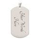 Luxury Dog Tag, Military Ball Chain, Don't Wait For Opportunity, Create It
