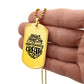 Luxury Dog Tag, Military Ball Chain, Don't Wait For Opportunity, Create It