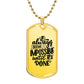 Luxury Dog Tag, Military Ball Chain, It Always Seems Impossible Until It's Done
