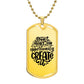 Luxury Dog Tag, Military Ball Chain, Don't Wait For Opportunity, Create It
