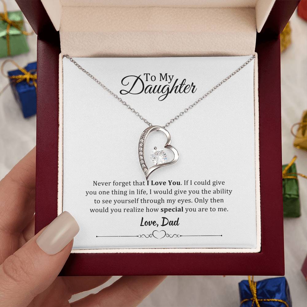 001 - TO DAUGHTER FROM DAD - FOREVER LOVE NECKLACE