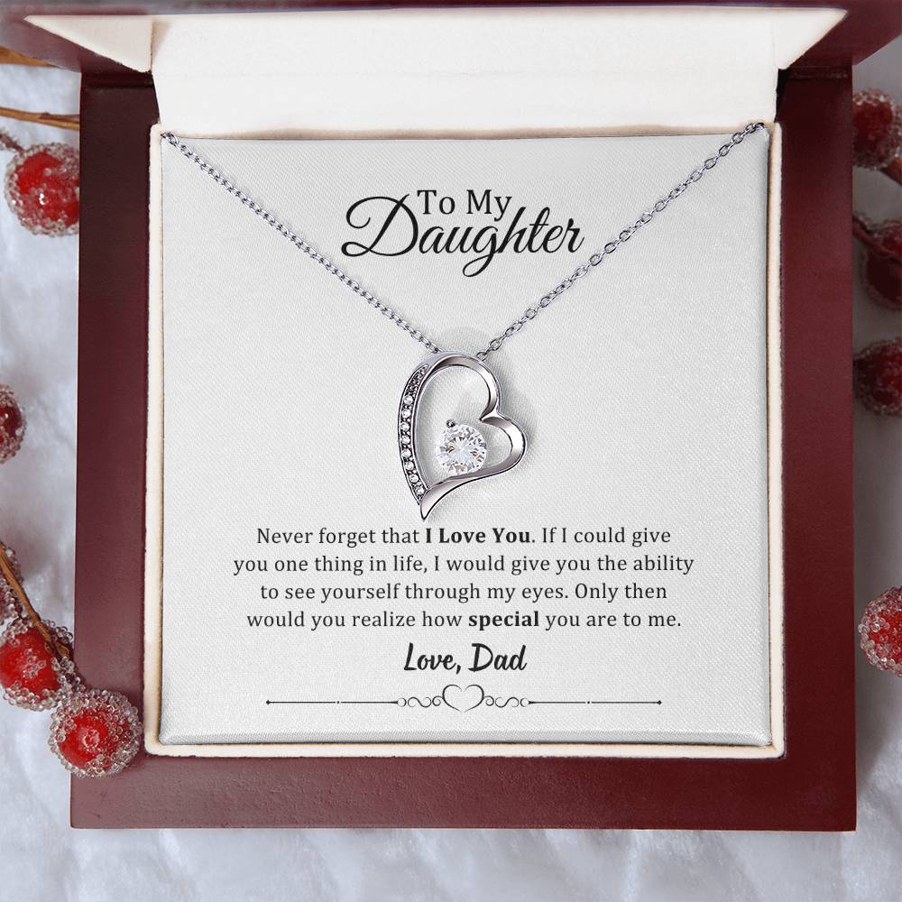 001 - TO DAUGHTER FROM DAD - FOREVER LOVE NECKLACE