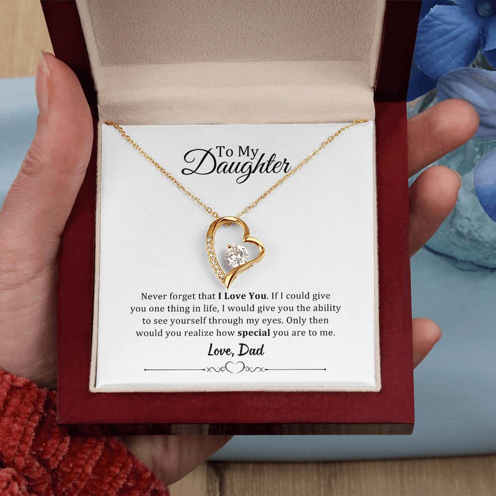 001 - TO DAUGHTER FROM DAD - FOREVER LOVE NECKLACE