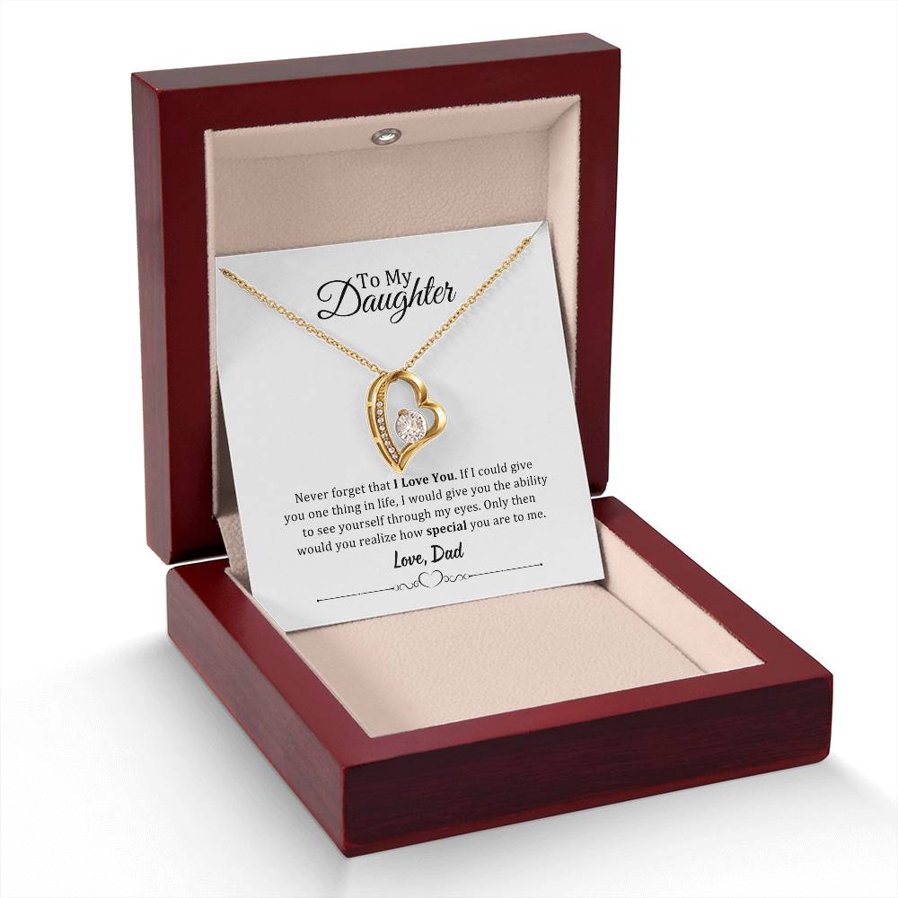 001 - TO DAUGHTER FROM DAD - FOREVER LOVE NECKLACE