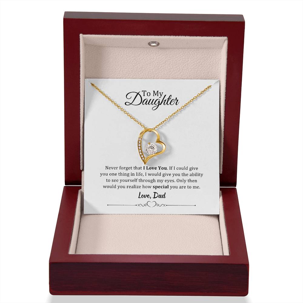 001 - TO DAUGHTER FROM DAD - FOREVER LOVE NECKLACE