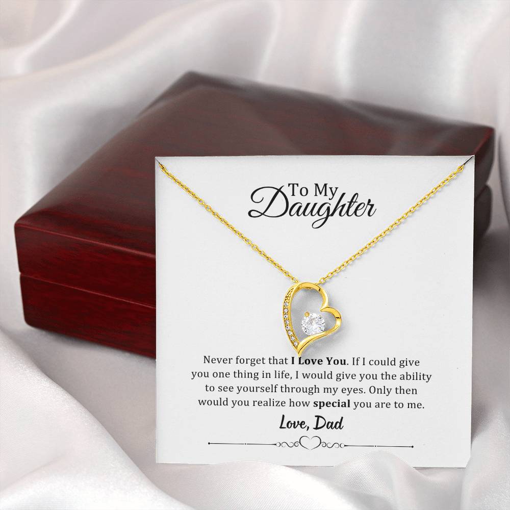 001 - TO DAUGHTER FROM DAD - FOREVER LOVE NECKLACE