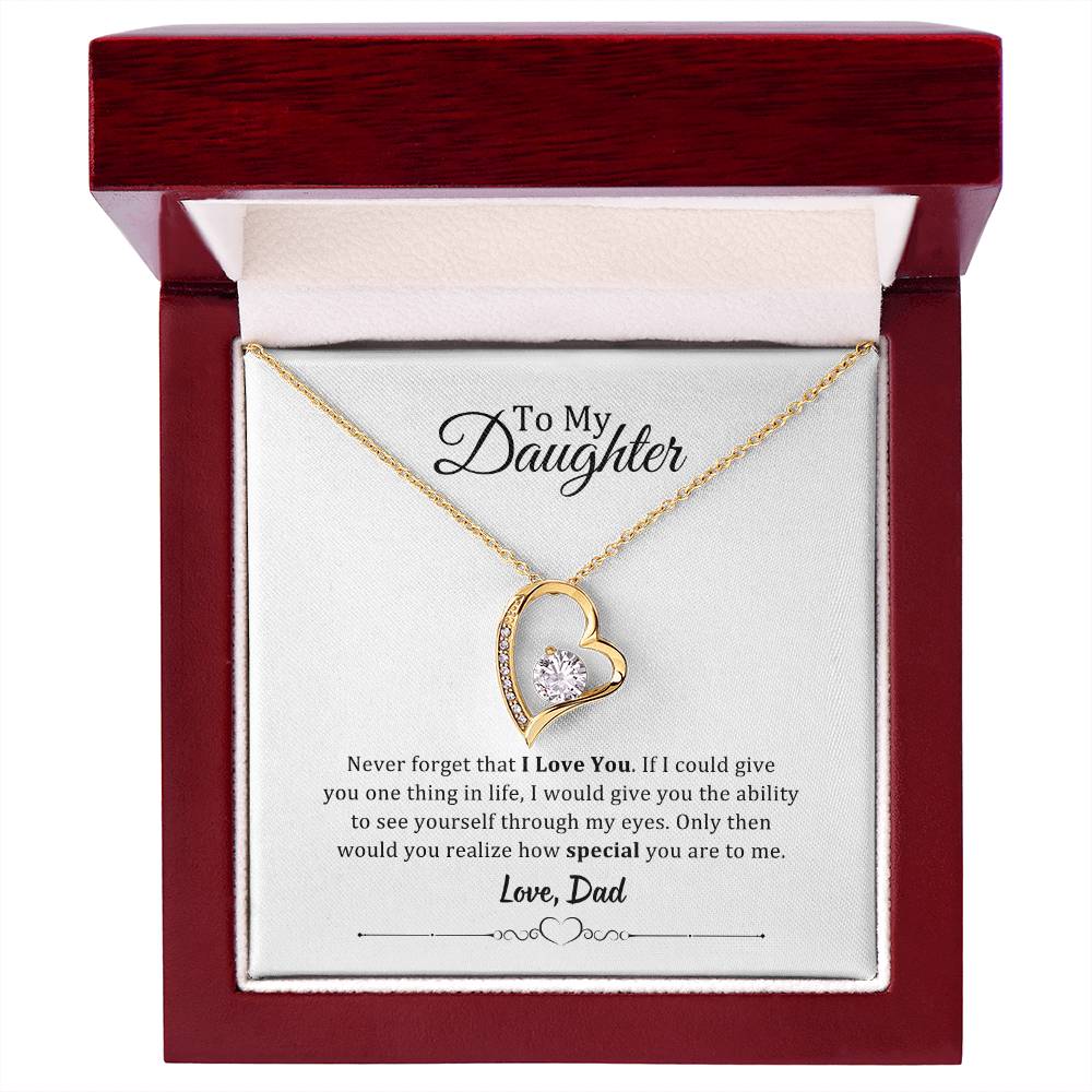 001 - TO DAUGHTER FROM DAD - FOREVER LOVE NECKLACE