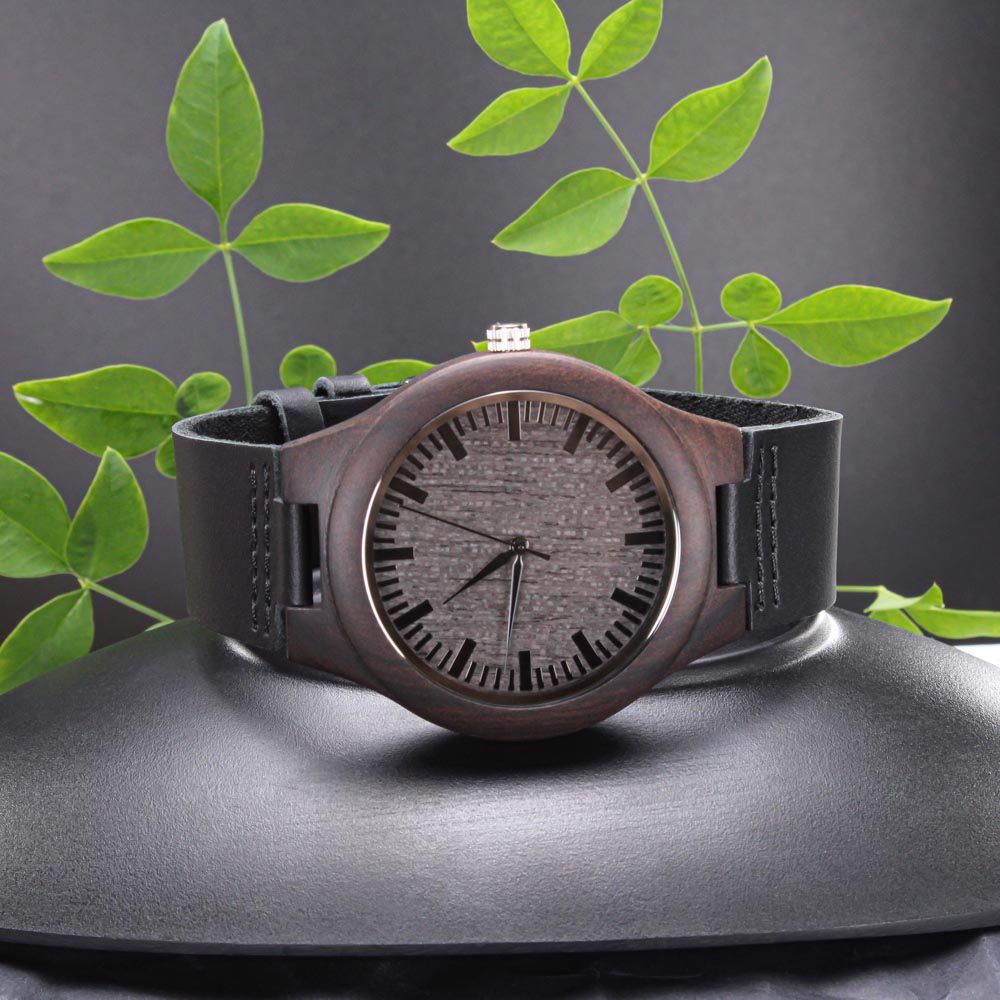 Engraved Wooden Watch, To Son, Life Is Filled Wit Hard Times And Good Times