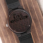 Engraved Wooden Watch, To my man, I love you in the morning, in the middle of the day