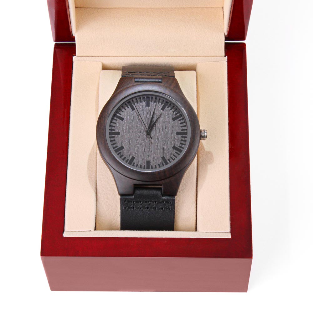 Engraved Wooden Watch, To Husband, You Make Me So Proud To Be Your Wife