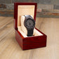 Engraved Wooden Watch, To my man, I love you in the morning, in the middle of the day